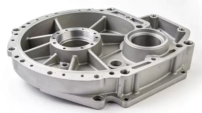 Complex aluminum investment cast part with smooth finish