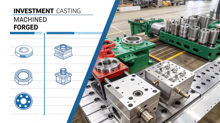 Comparing investment casting with machining and forging