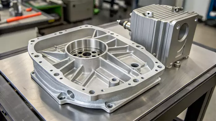 A detailed metal component produced by precision investment casting, showcasing complexity