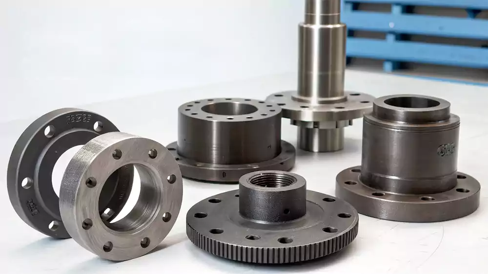 A collection of simple, reliable cast carbon steel parts for industrial machinery