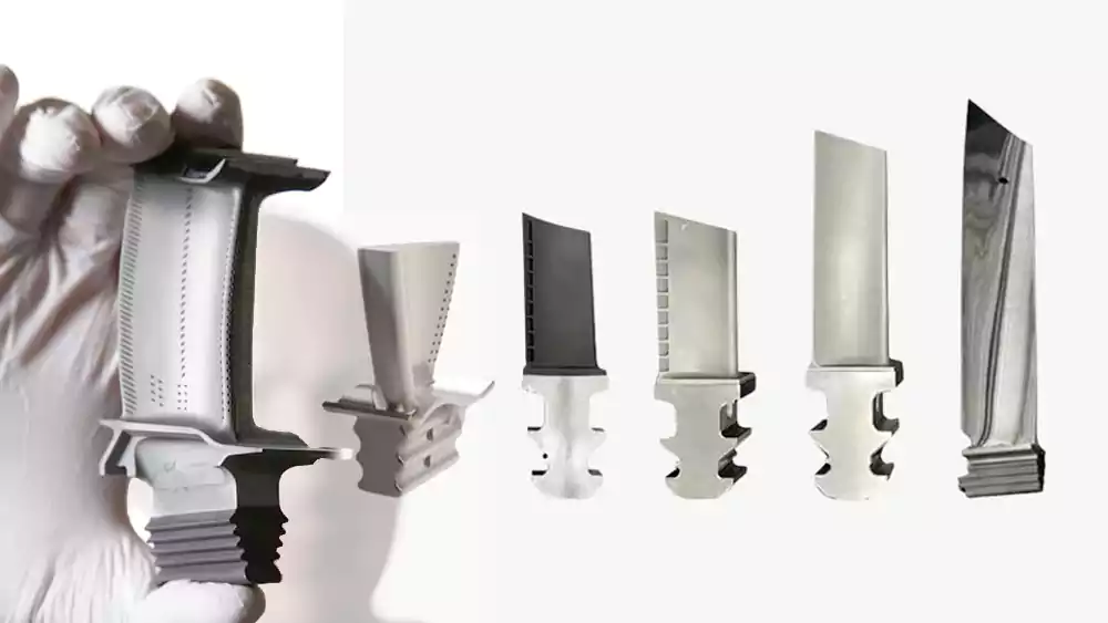 A high-precision investment cast turbine blade with intricate cooling passages