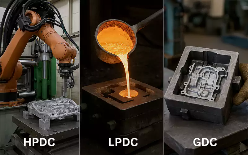 High-Pressure Die Casting VS Gravity Die Casting VS Low-Pressure Die Casting