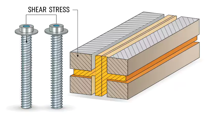 where shear stress occurs