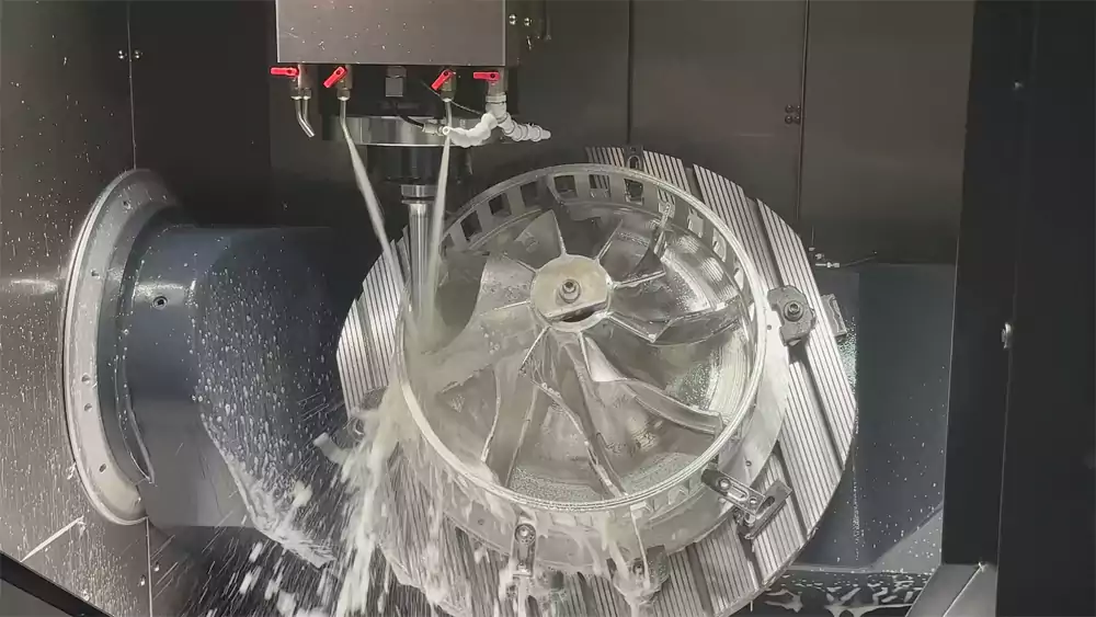5-axis CNC machining after investment casting turbine blade datum control