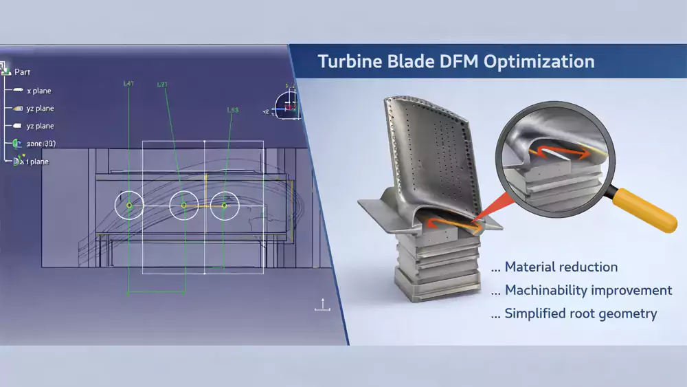 turbine blade dfm design optimization for manufacturability and cost control