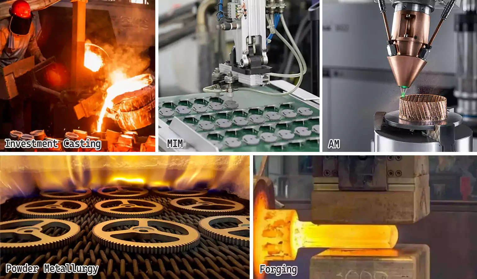 metal manufacturing processes comparison chart