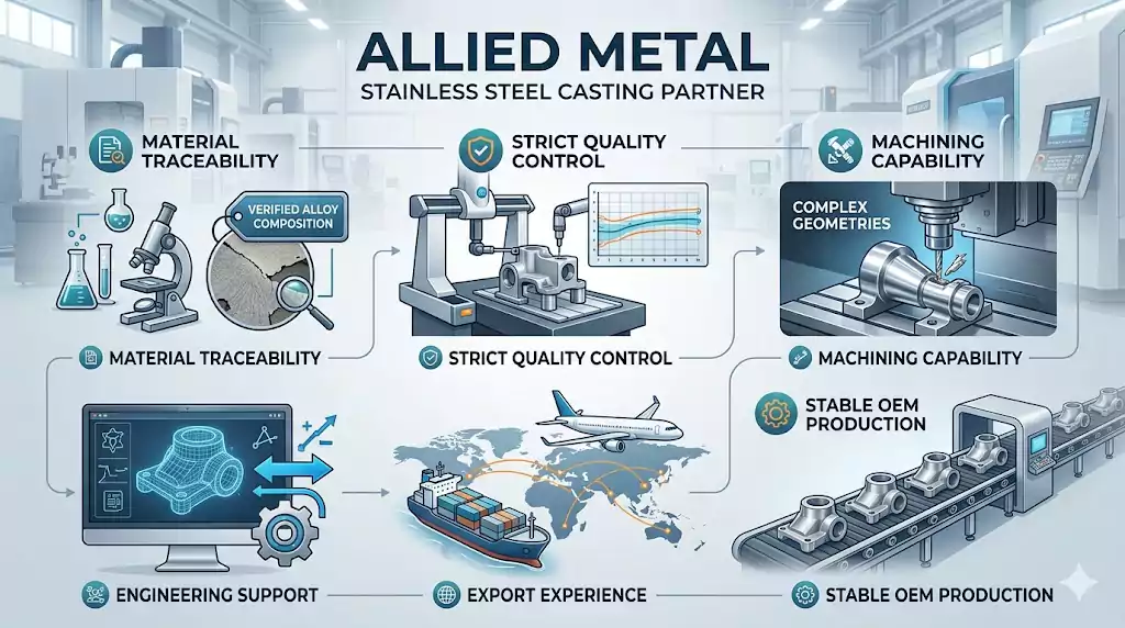 reliable stainless steel investment casting manufacturer quality control process