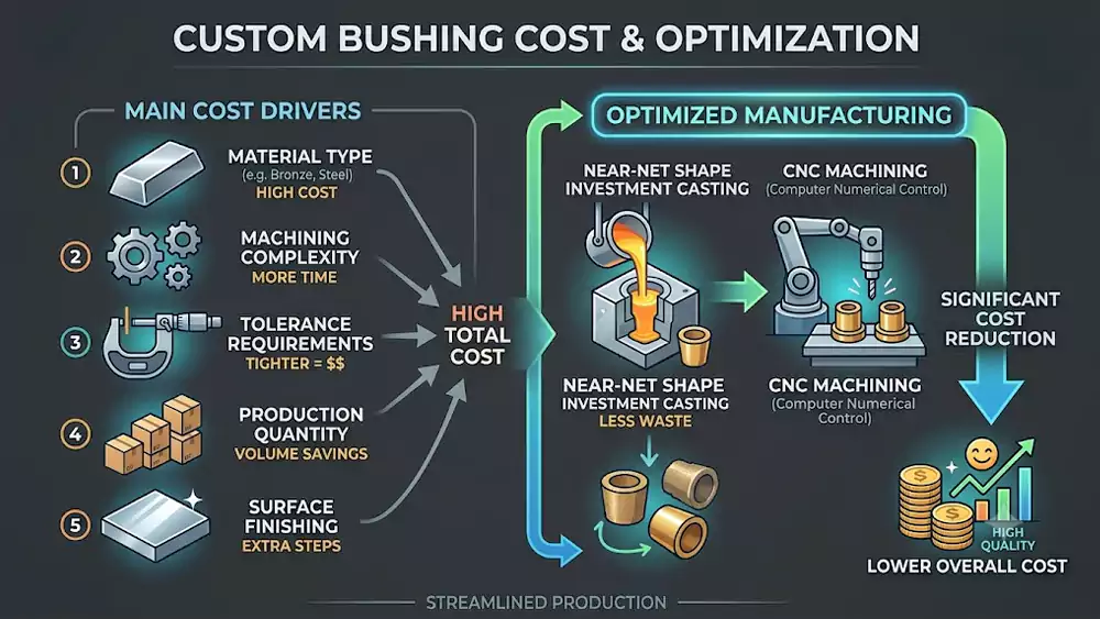 custom bushing manufacturing cost analysis and machining factors