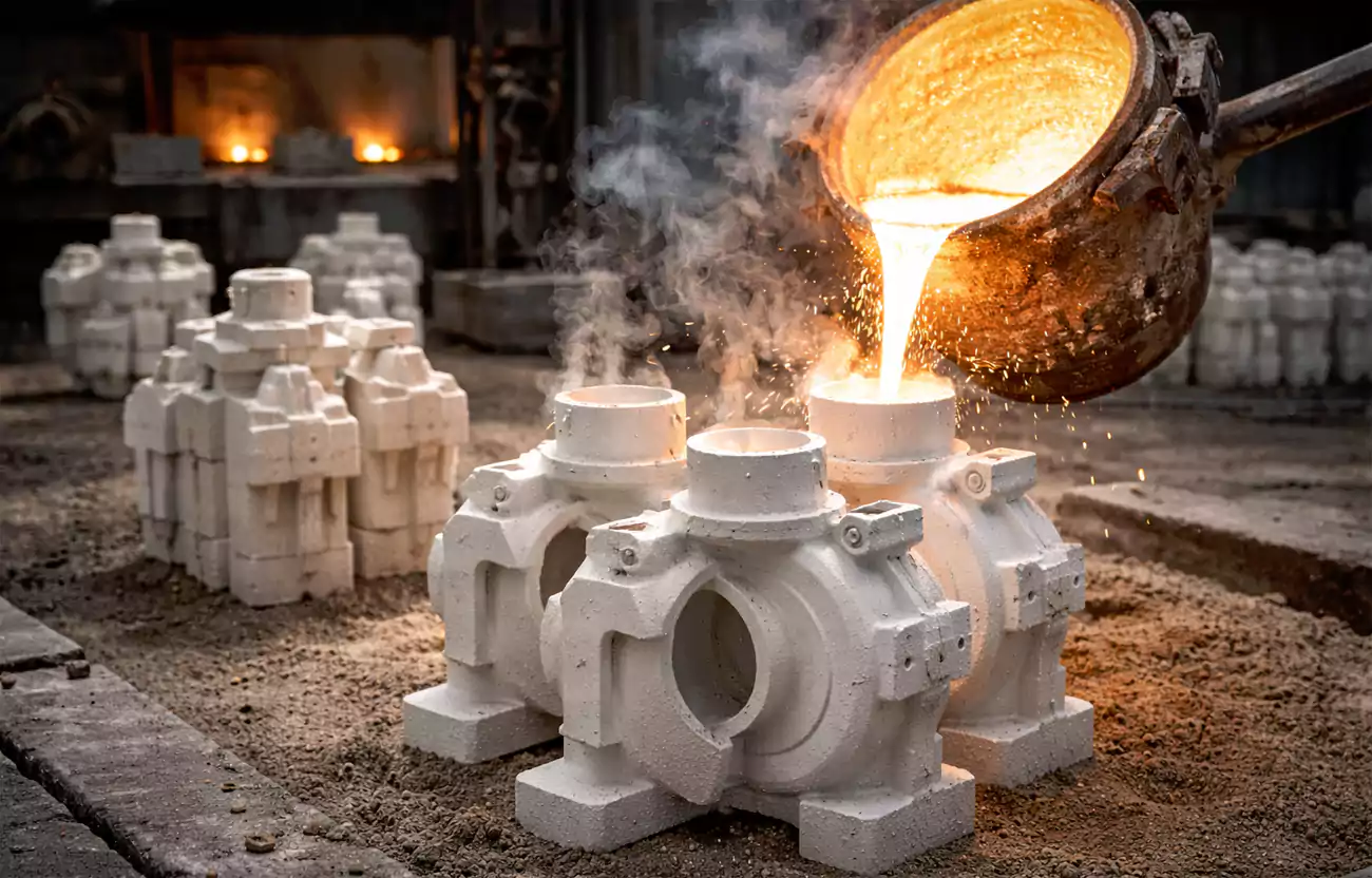 investment casting manufacturing process for superaustenitic stainless steel components