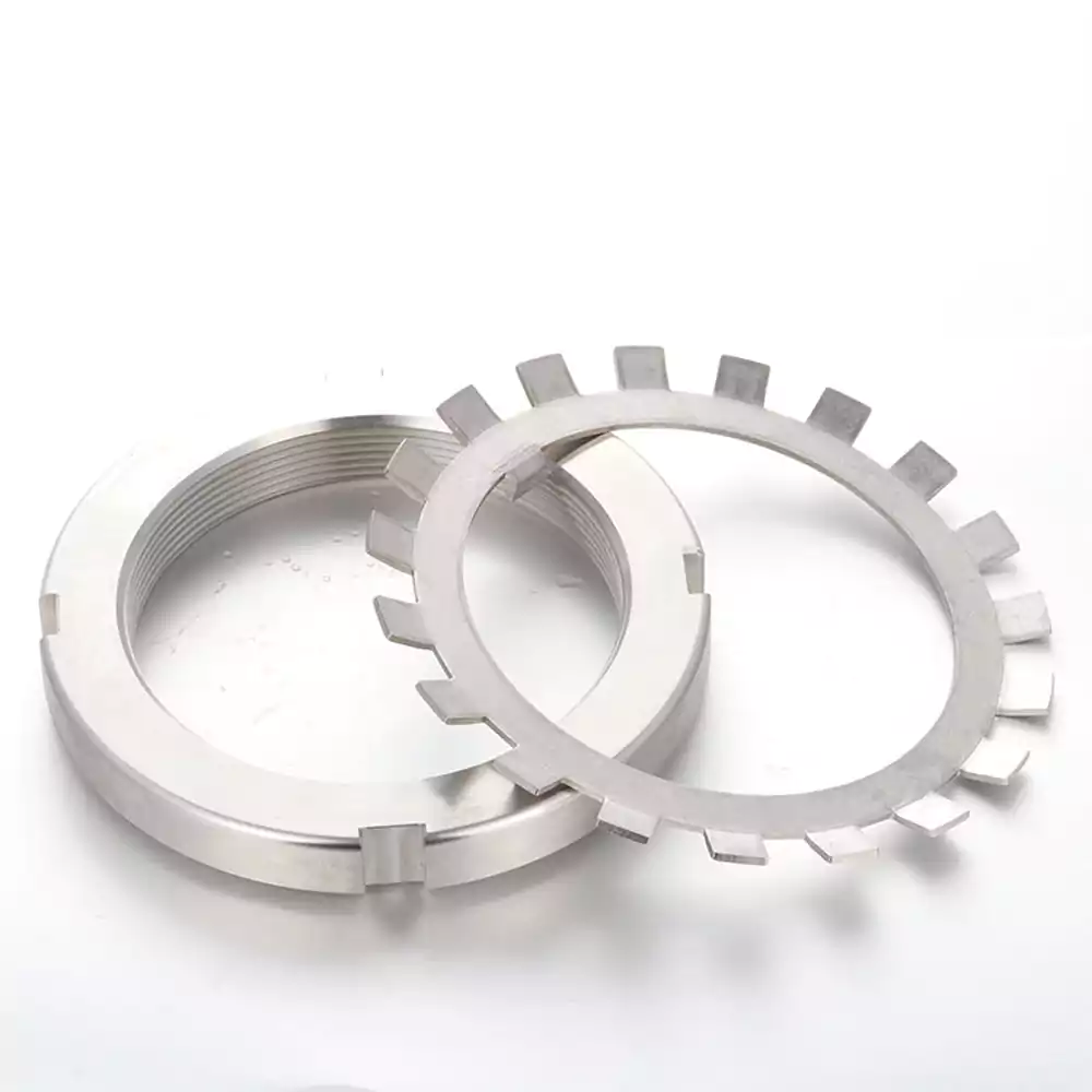 Custom Stainless Steel Self-Locking Retaining Rings with External Lock Washers