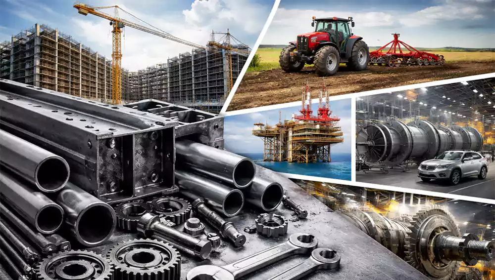 industrial applications of carbon steel components across multiple industries
