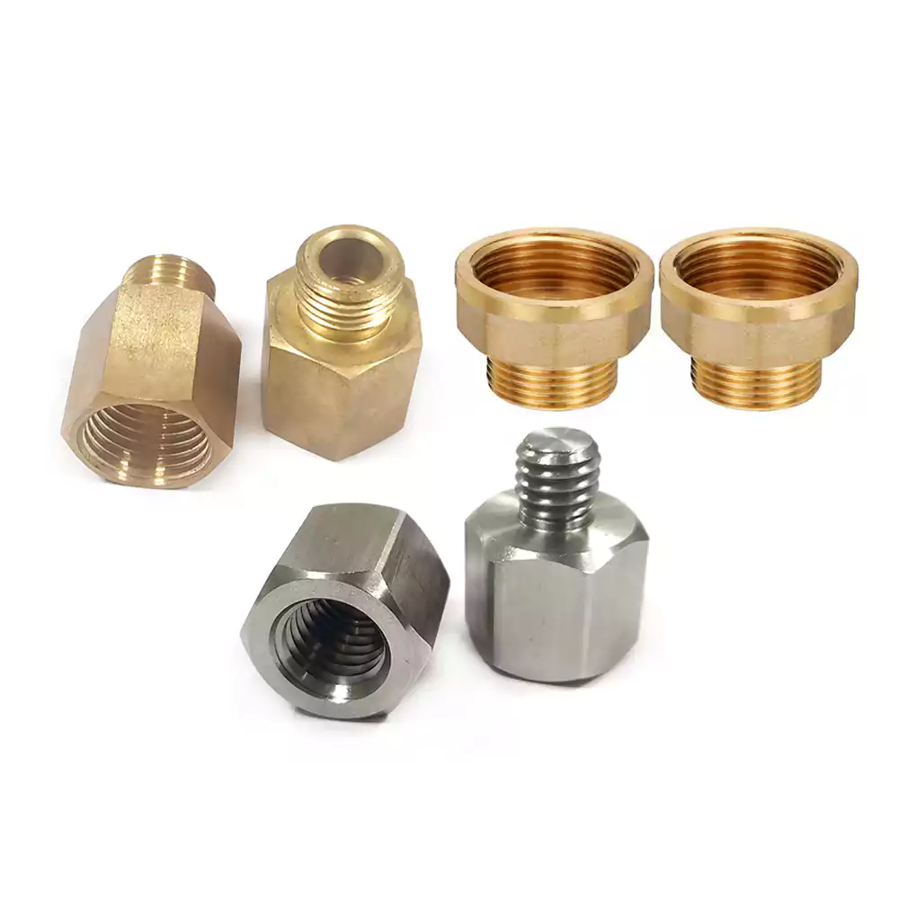 CNC-Machined Brass and Stainless Steel Female Fittings Pipe Connectors and Adapters