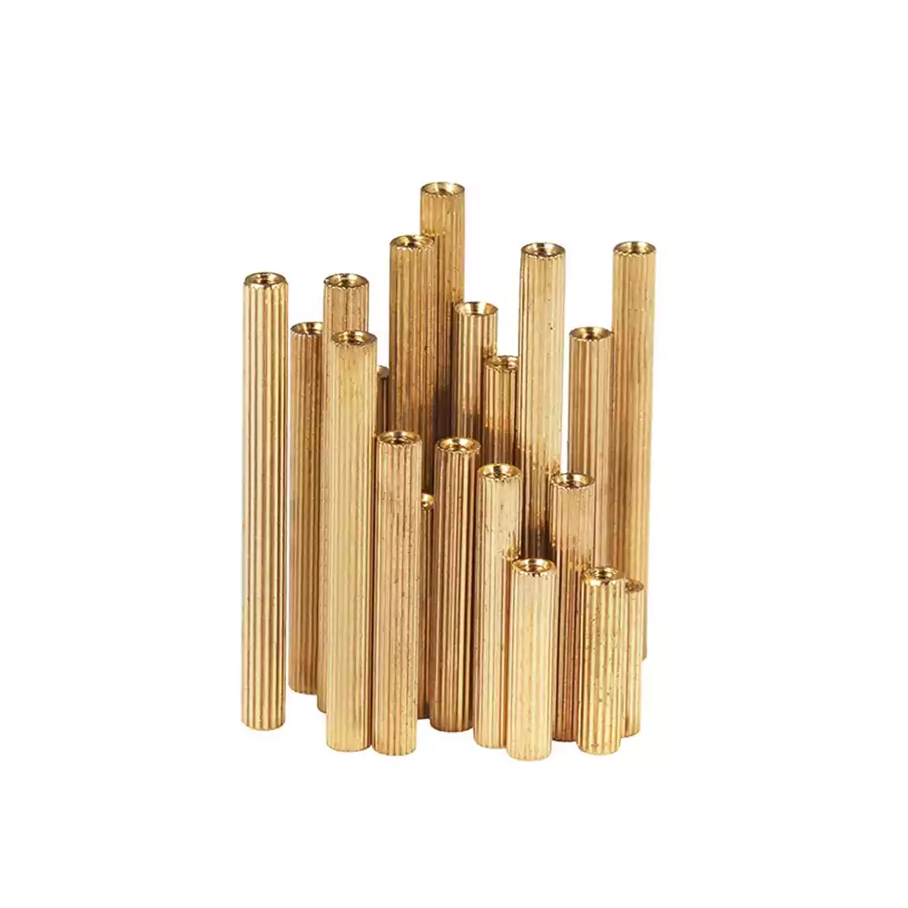 CNC-Machined Yellow Galvanized Carbon Steel Connecting Rod with Threaded Connecting Nut