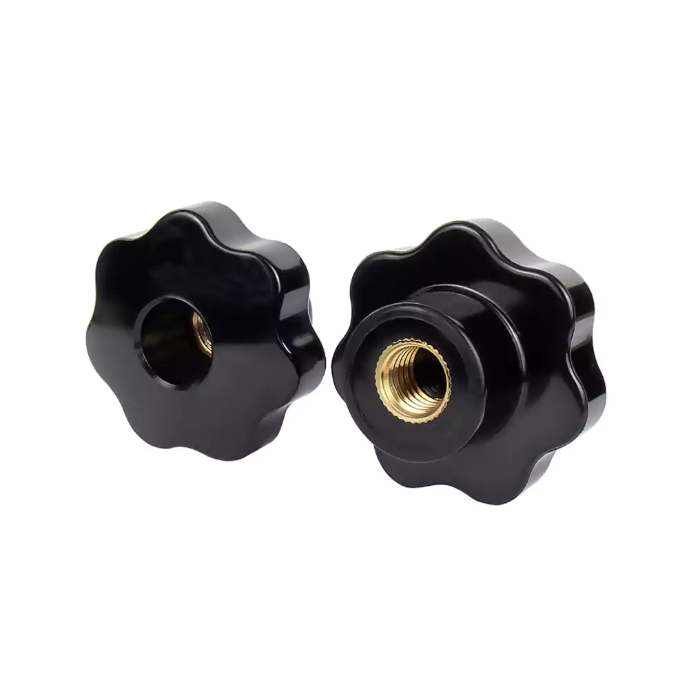 CNC Machining of ABS Plastic Knobs with Protruding Corners and Star-Shaped Handles