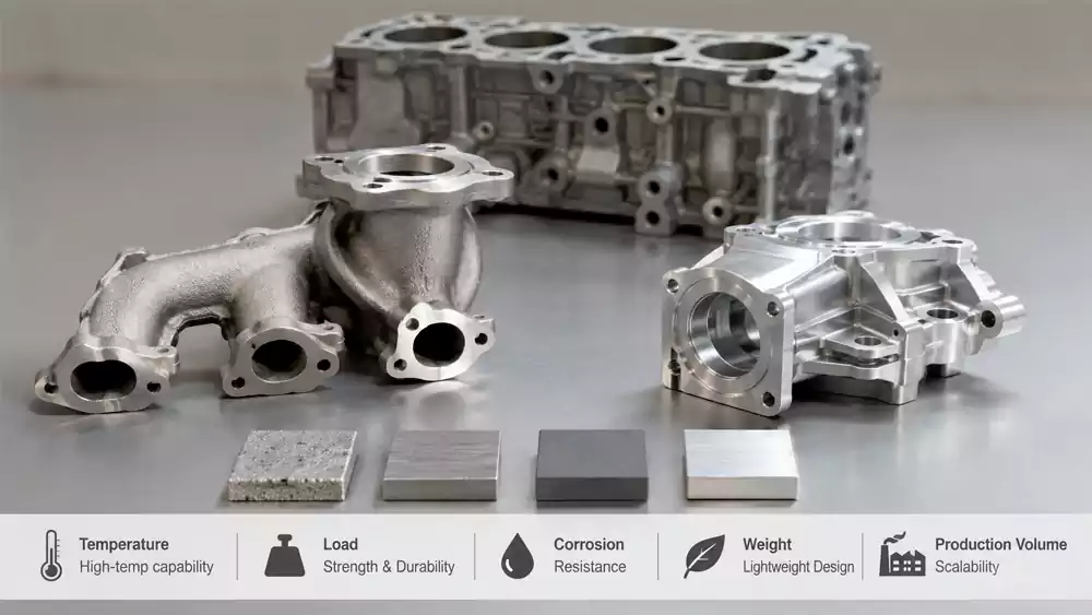 engine and powertrain material selection with investment casting and cnc machining