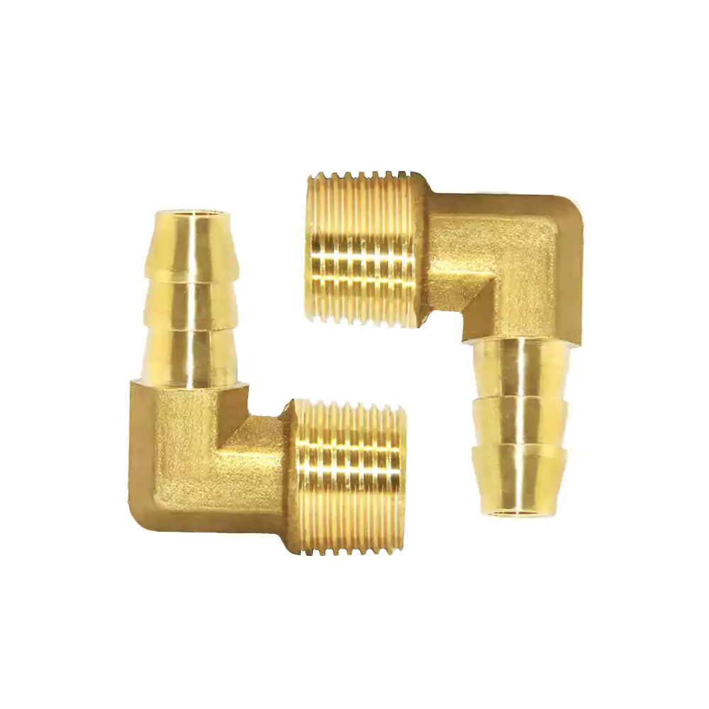 Precision CNC-Machined Heavy-Duty Corrosion-Resistant High-Pressure Brass Elbow Fittings for Hoses