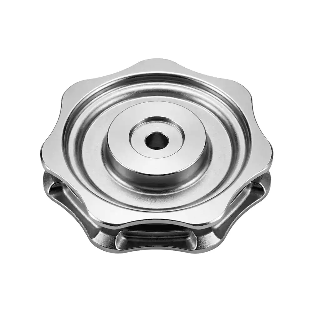 Precision-Cast Stainless Steel Star-Shaped Handwheel for Mechanical Adjustment