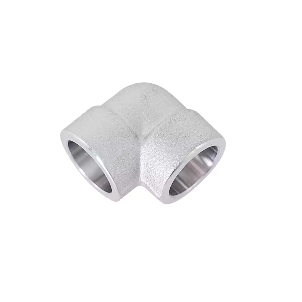 Precision Investment Casting Galvanized Steel 90-Degree Elbow Fitting