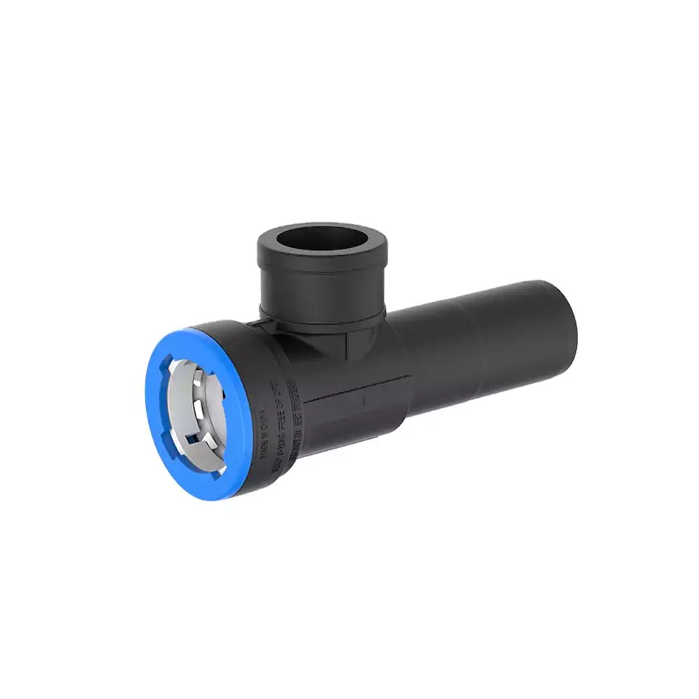 Precision-Machined Plastic T-Fittings with NPT-BSPT Threads