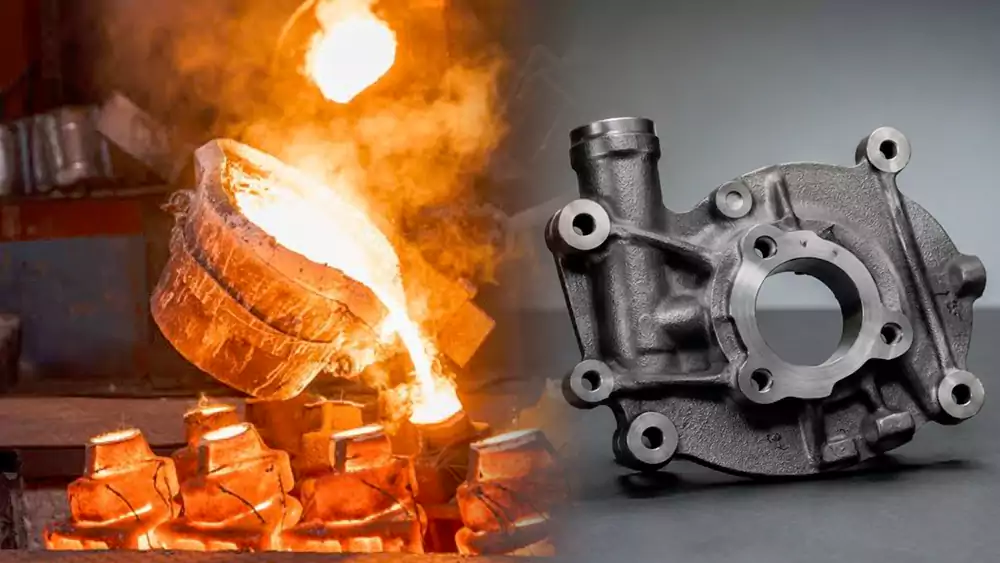 Aluminum and cast iron oil pump housing materials