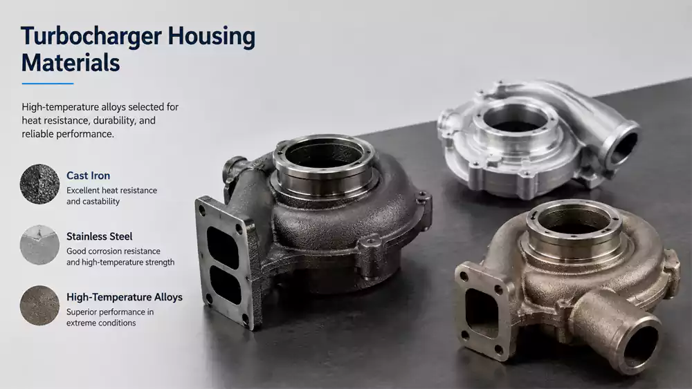 heat-resistant alloys commonly considered for turbocharger housings