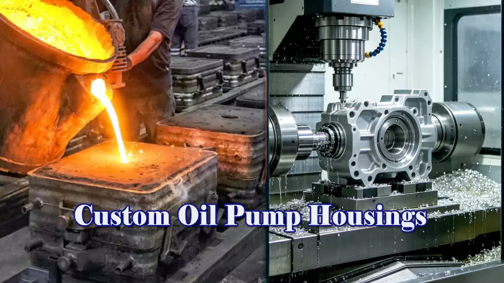 Custom oil pump housing manufacturing with casting, machining, and quality control
