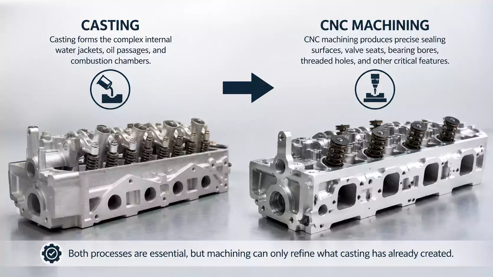 Automotive cylinder head manufacturing process