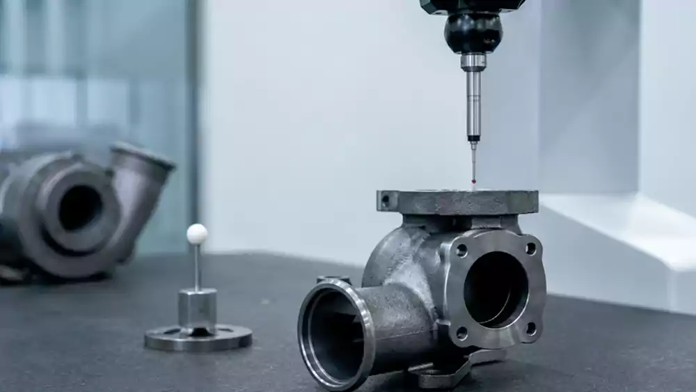 non-destructive and dimensional inspection of a cast turbocharger housing
