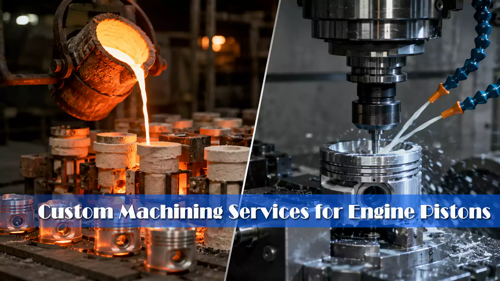 precision investment casting and CNC machining for engine pistons
