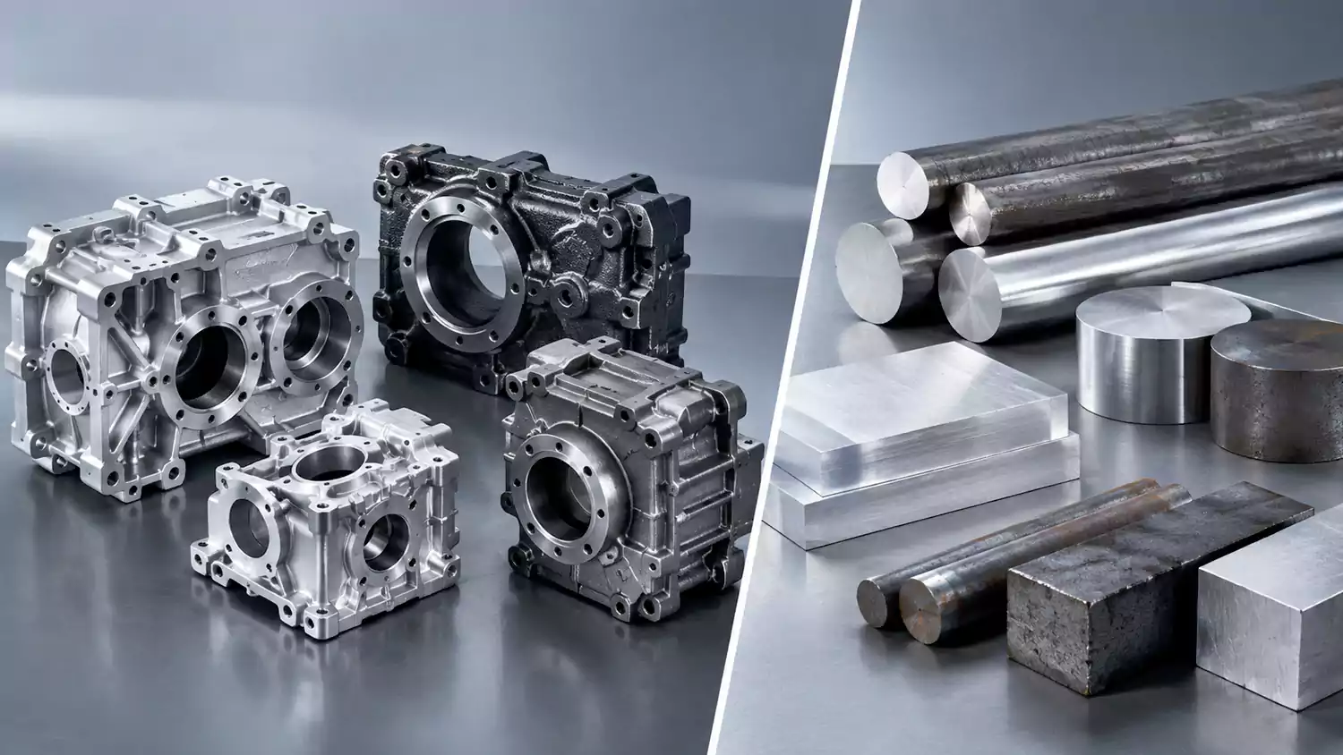 Cast and machined gearbox housing materials