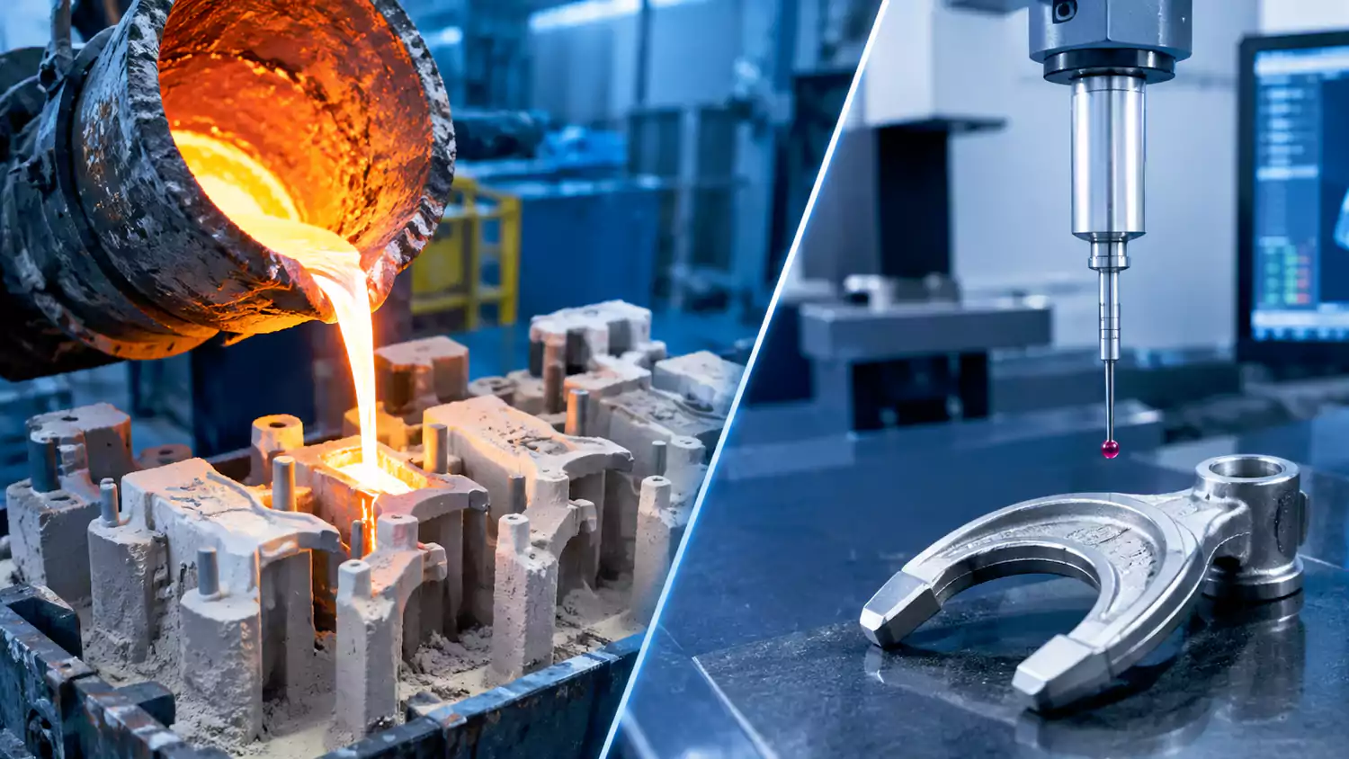 Precision manufacturing and inspection of automotive shift forks